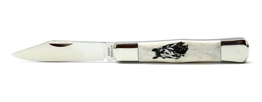 Cakli Extra Bicska agancs markolattal ,gravírozott ló-fej motívummal